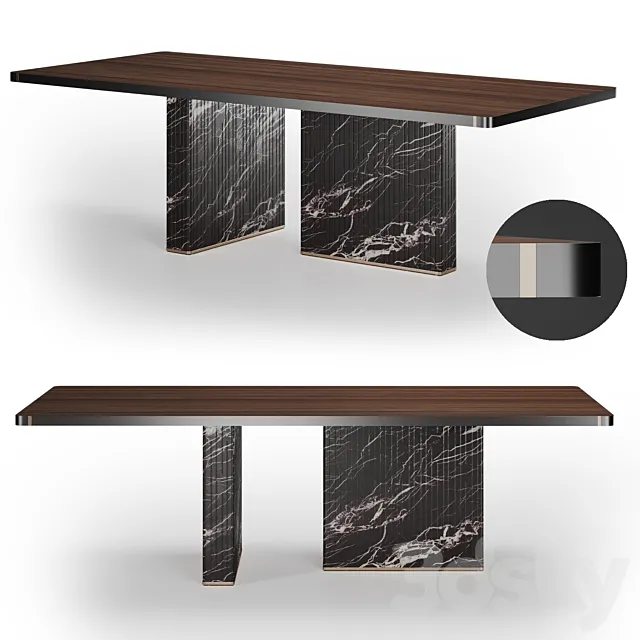 NETTUNO | Rectangular Table  by Paolo Castelli 3ds Max