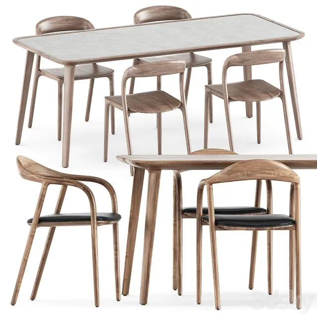 Neva chairs and Kalota table by Artisan 3dsMax Model