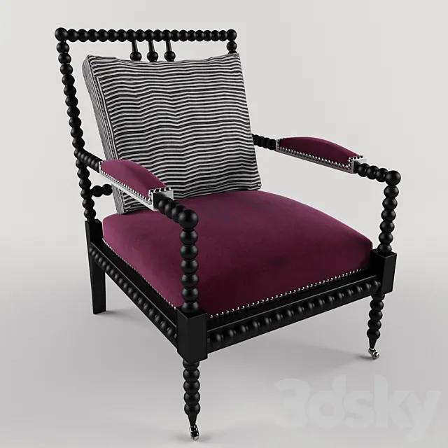 New Bohemian Spindle Chair 3ds Max