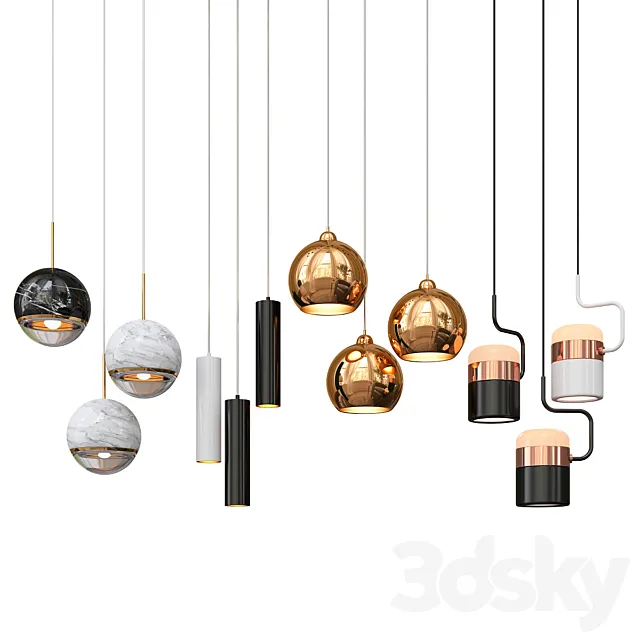 New Collection of Pendant Lights 2 3DSMax File