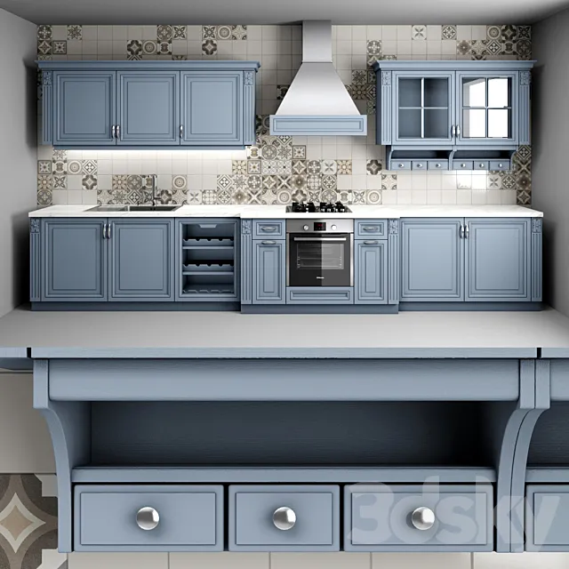 New england kitchen 3ds Max