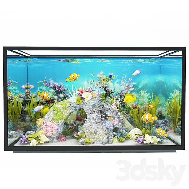 new modern aquarium 3DS Max Model