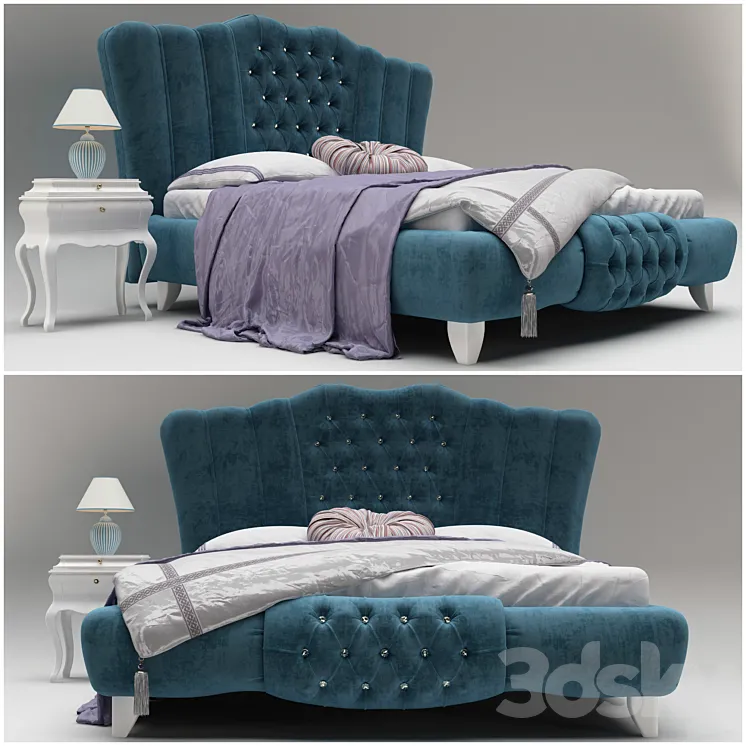 New Romantic Bed 3DS Max