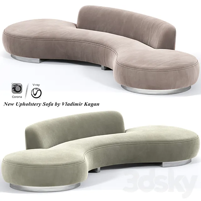 New Upholstery Sofa by Vladimir Kagan 3ds Max