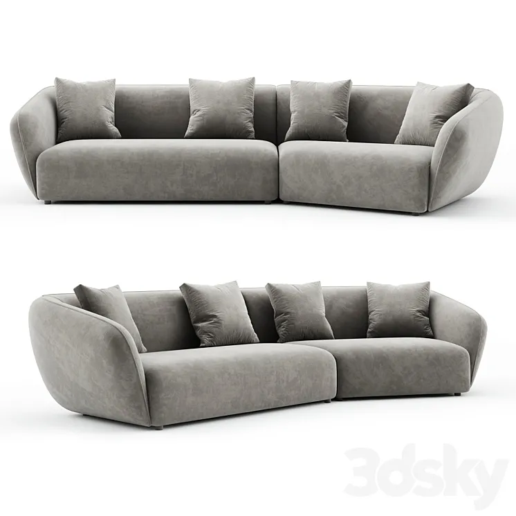 New Upholstery Sofa by Vladimir Kagan 3DS Max