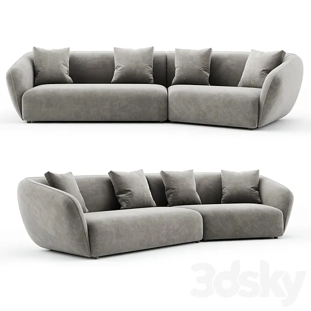 New Upholstery Sofa by Vladimir Kagan 3DSMax File