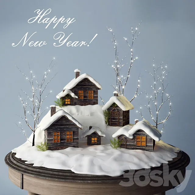 New Year composition 3DSMax File