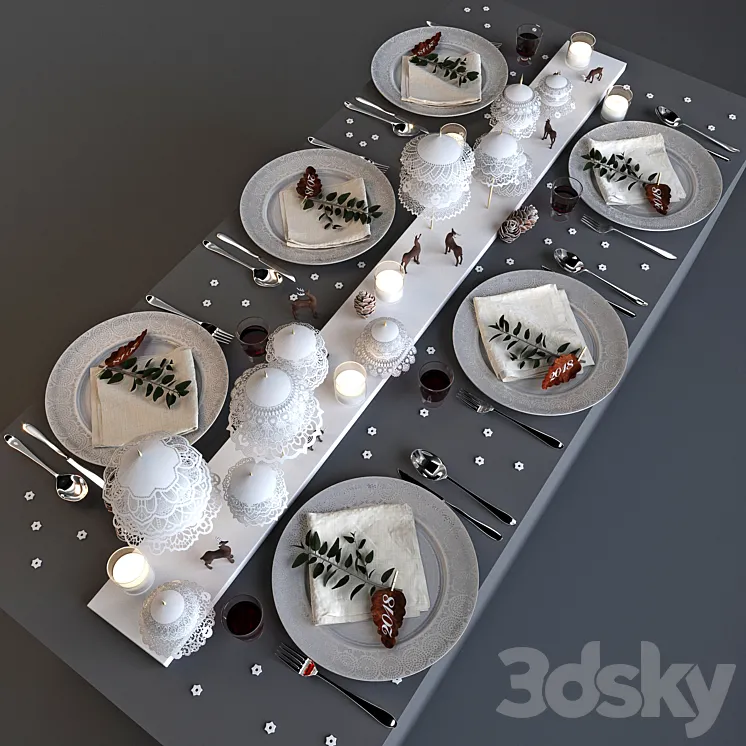 New Year Serving Deer 3DS Max