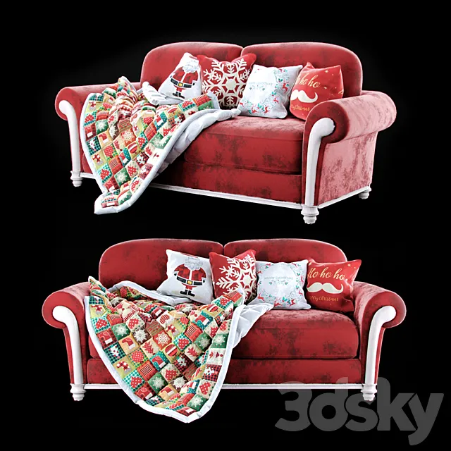 New Year’s sofa. 3ds Max
