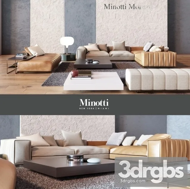 New York Miami Minotti Sofa 3dsmax Download