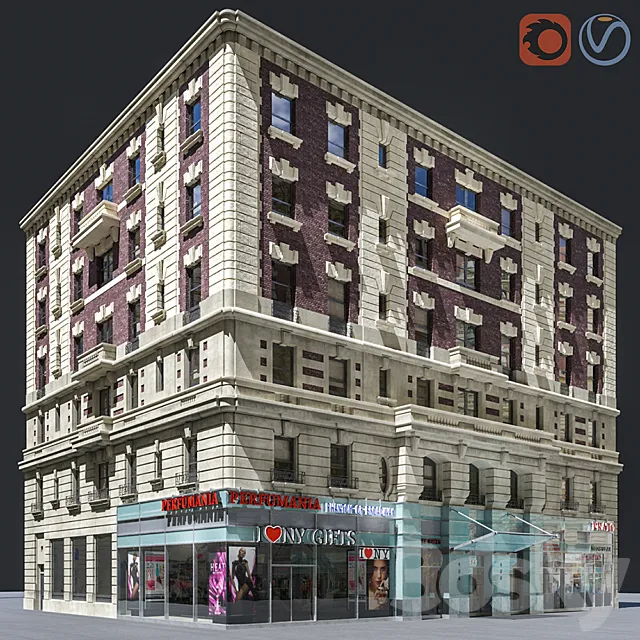New York old building facade 3DSMax File