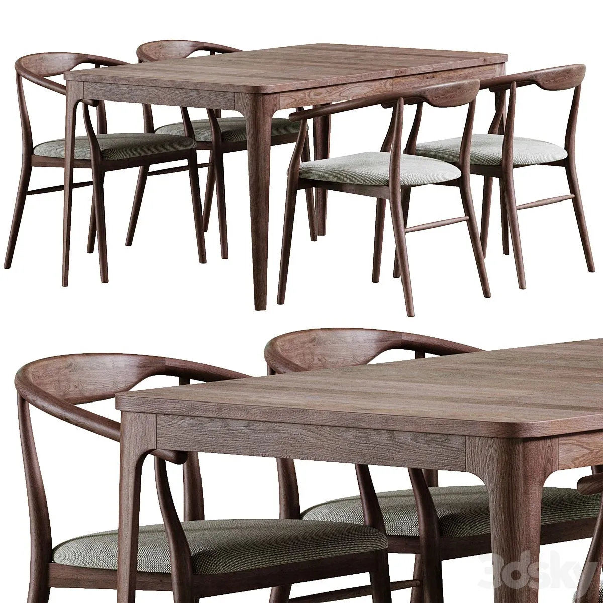 New York Table and Turin Chair by deephouse 3dsMax Model