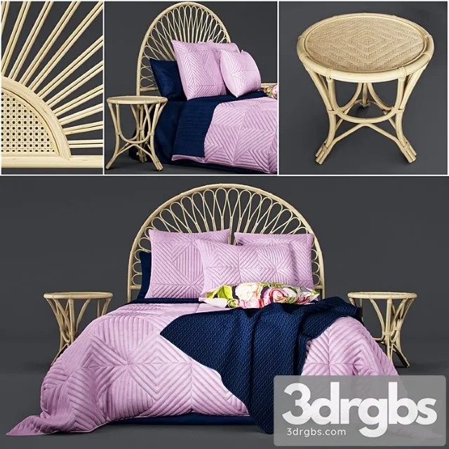 Newport quilted velvet bed linen 2 3dsmax Download
