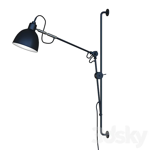 Newrays adjustable antique industrial swing arm wall lamp 3DSMax File