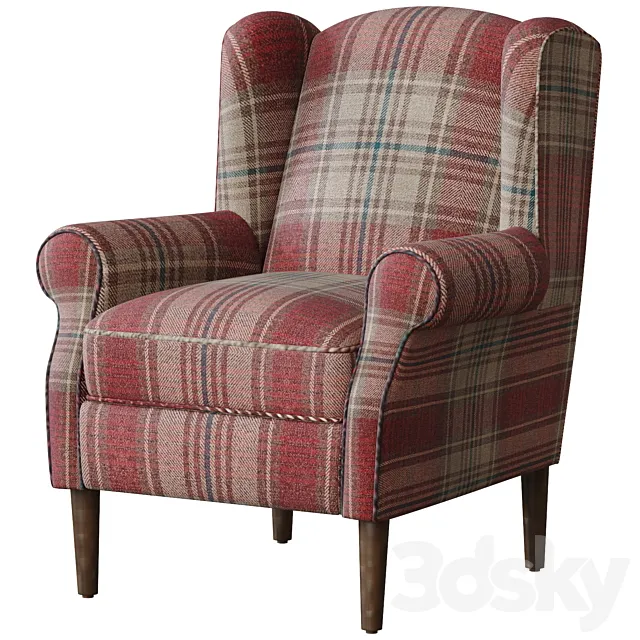 Next | Sherlock II Armchair With Light Legs 3ds Max
