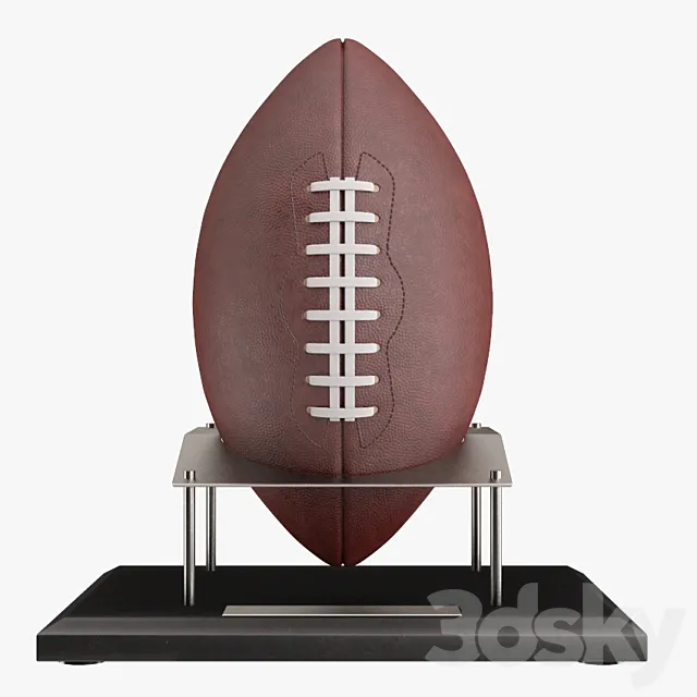 NFL Football Ball with Stand 3ds Max