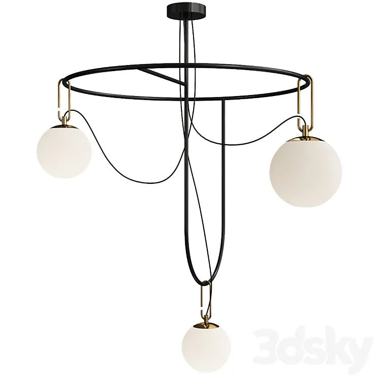 Nh s4 circular chandelier 3DS Max Model