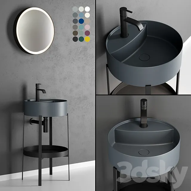 Nic Design Consolle Round Washbasin 3DS Max Model