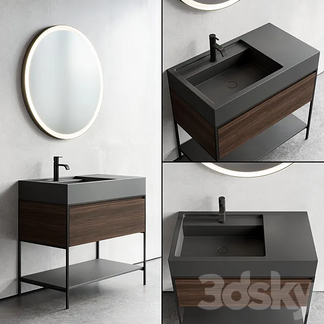 Nic Design Elen 90 Vanity unit Set 2 3ds Max