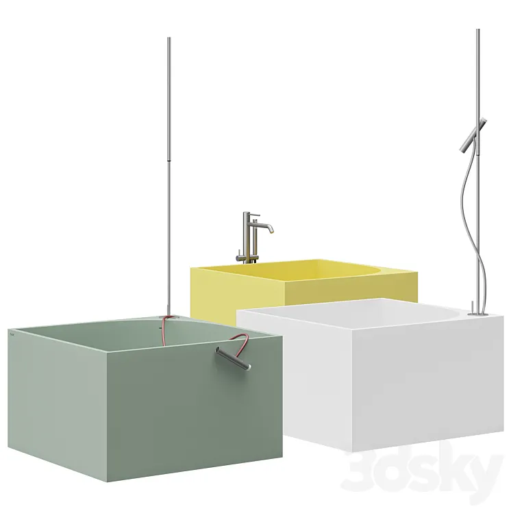 NIC Design Tube | Freestanding artificial stone bathtub 3DS Max
