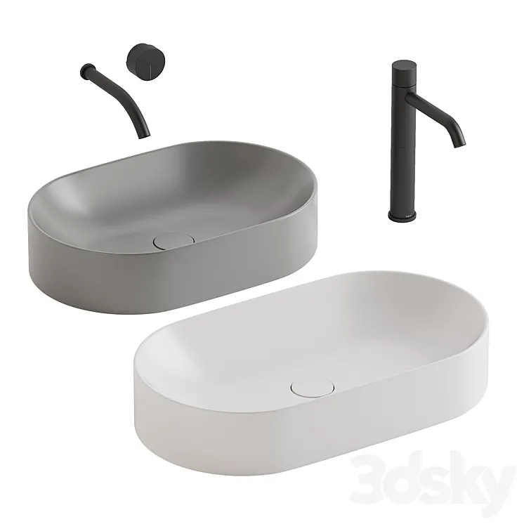 Nic Pin washbasins + Falper 3DS Max