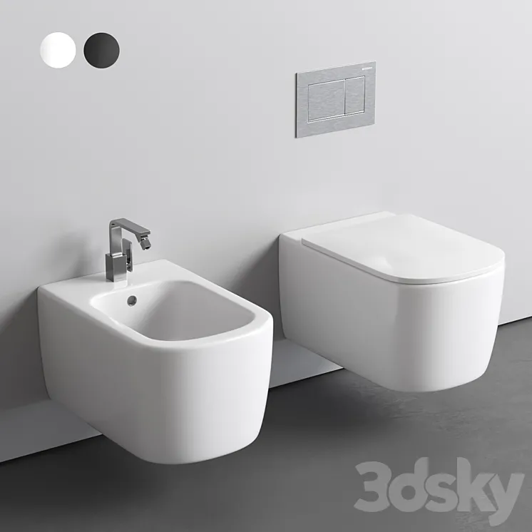 Nic Semplice wall hung WC 3DS Max
