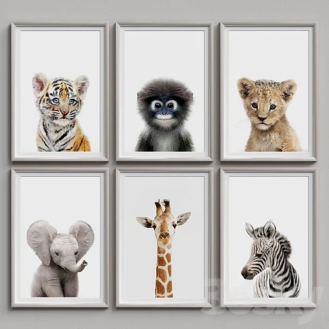 Nice Picture Frames Set 15 3DS Max Model