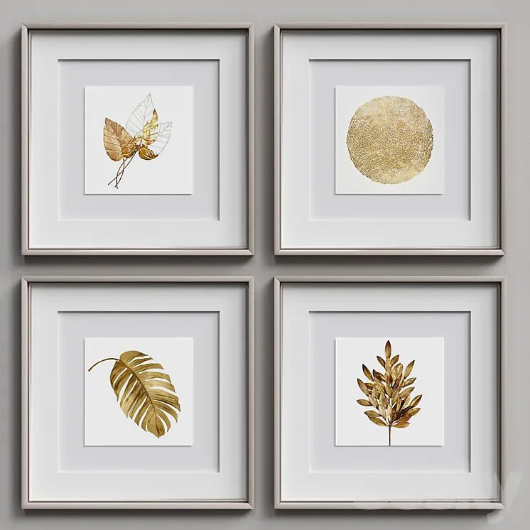Nice Picture Frames Set 167 3DS Max