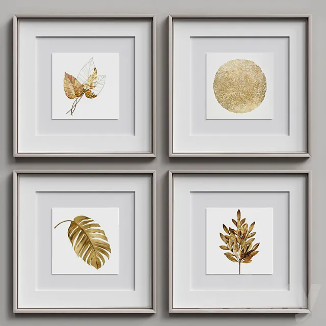 Nice Picture Frames Set 167 3DSMax File