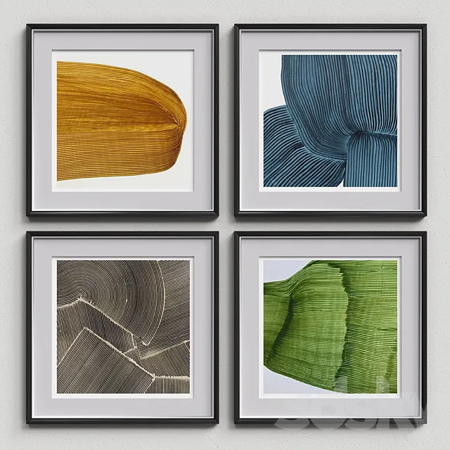 Nice Picture Frames Set 91 3DS Max Model