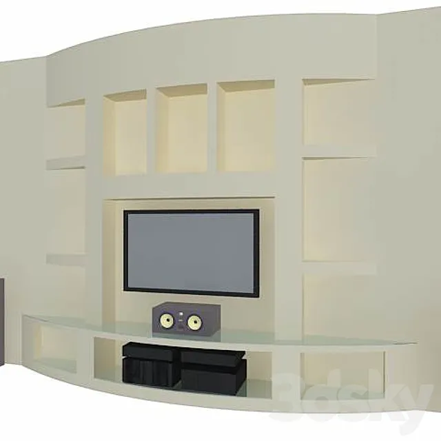 Niche under TV 3DS Max Model