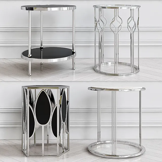 Nickel side table 3DS Max Model