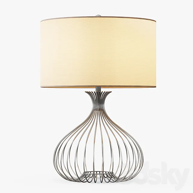 Nickel Wire Table Lamp 3DSMax File