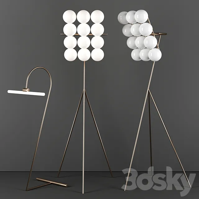 Niclas jorgensen floor lamps 3ds Max