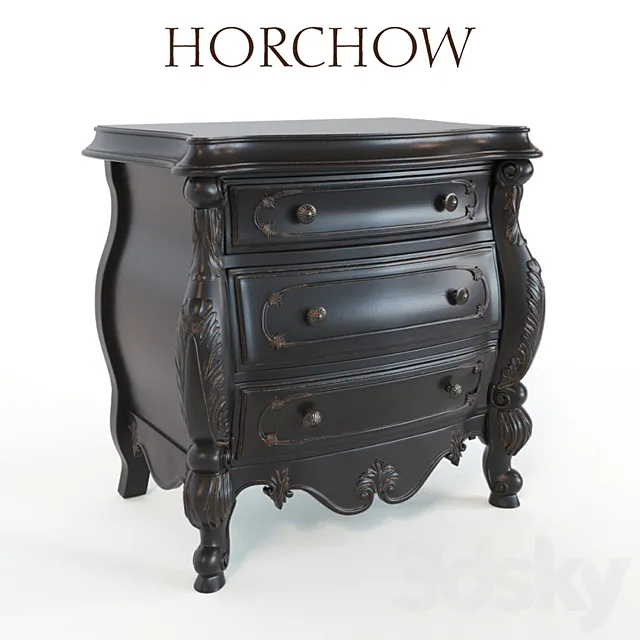 Nicolette Black Nightstand 3ds Max
