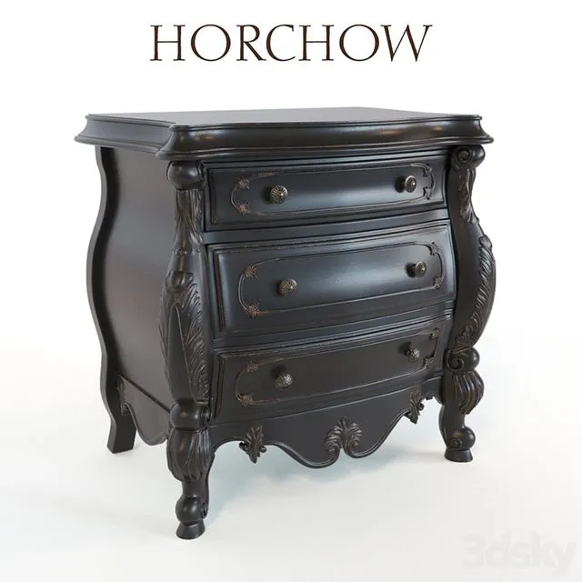 Nicolette Black Nightstand 3dsMax Model