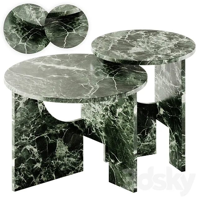 NICOLINE MONDRIAN Round marble coffee table 3ds Max