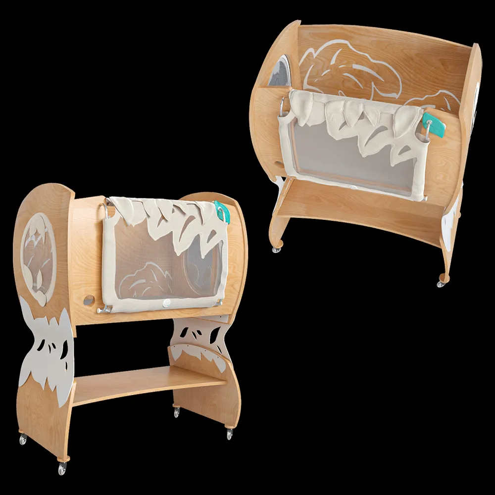 Nidlit – Bed with console 3ds Max