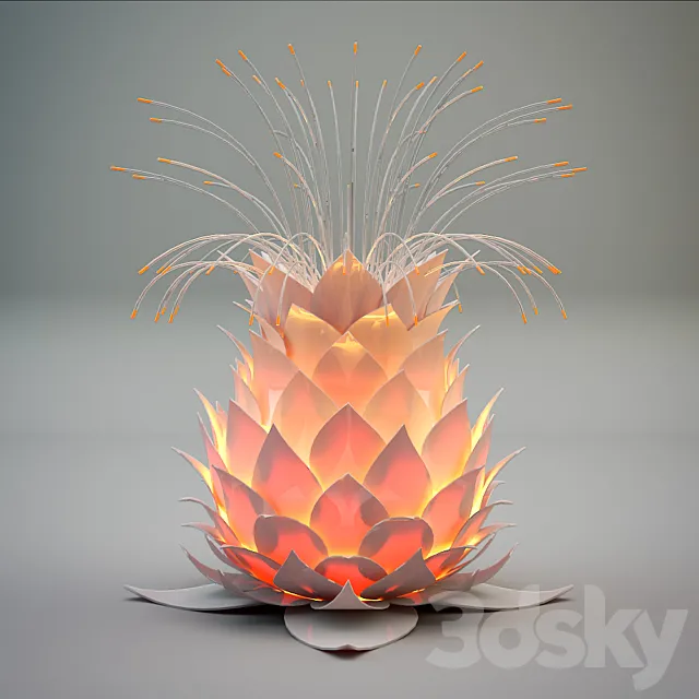 Nightlight flower 3ds Max