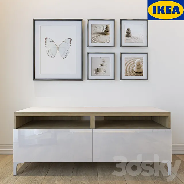 Nightstand IKEA BESTO with pictures 3DSMax File