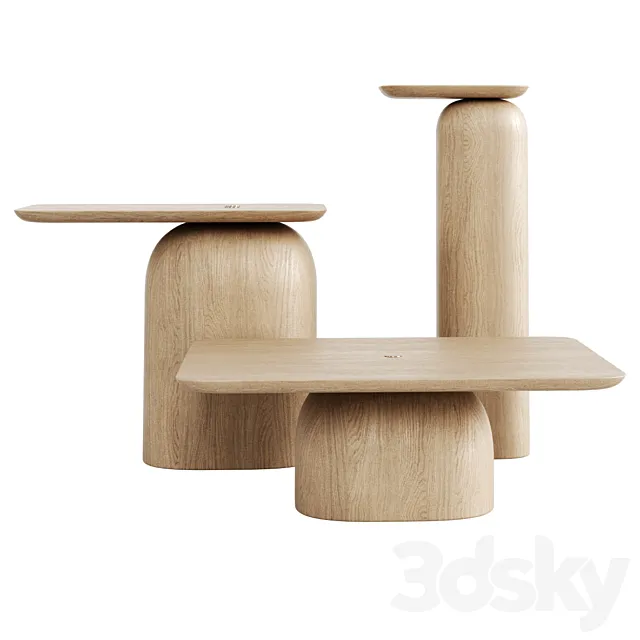 Nikari April tables set of 3 3ds Max