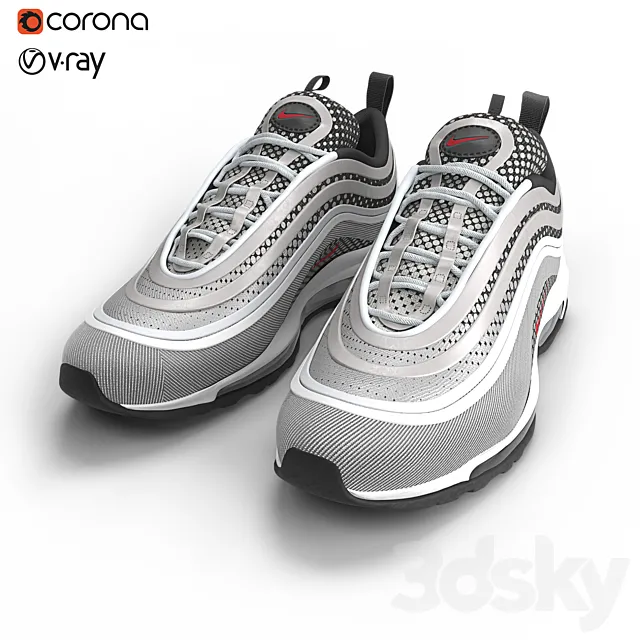 Nike Air Max 97 sneakers 3DS Max Model