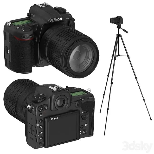 Nikon D500 on a crank 3dsMax Model