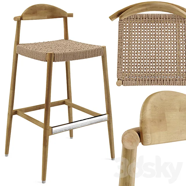 Nina Bar Stool seat76 3DS Max Model