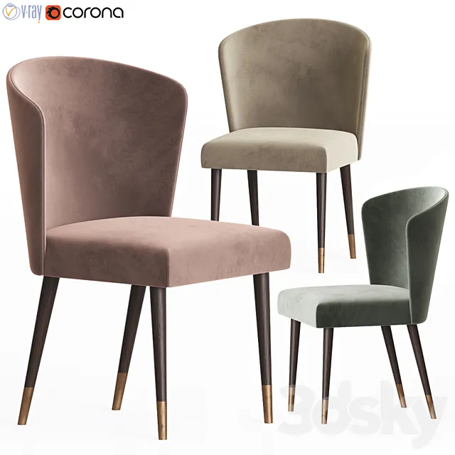 Ninfea Dining Chair Capital collection 3ds Max