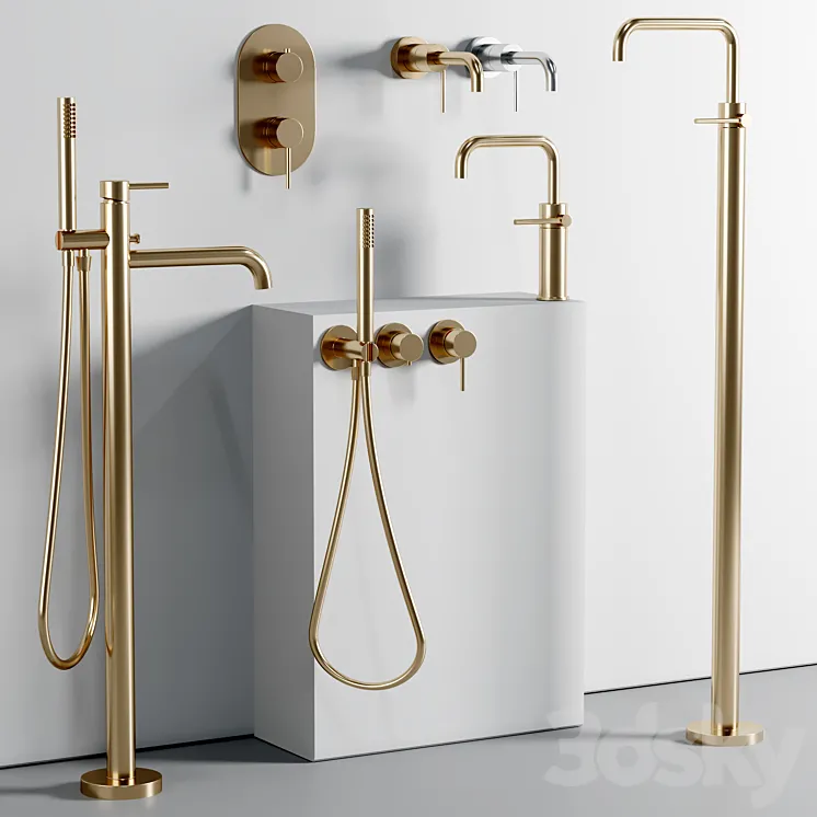 Nobili taps and shower set 13 3DS Max