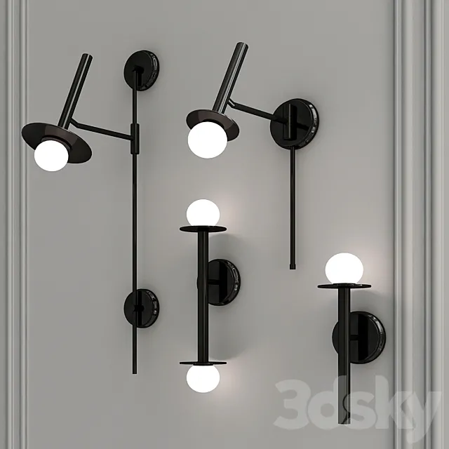 Nodes Wall Lamp Collection 3ds Max