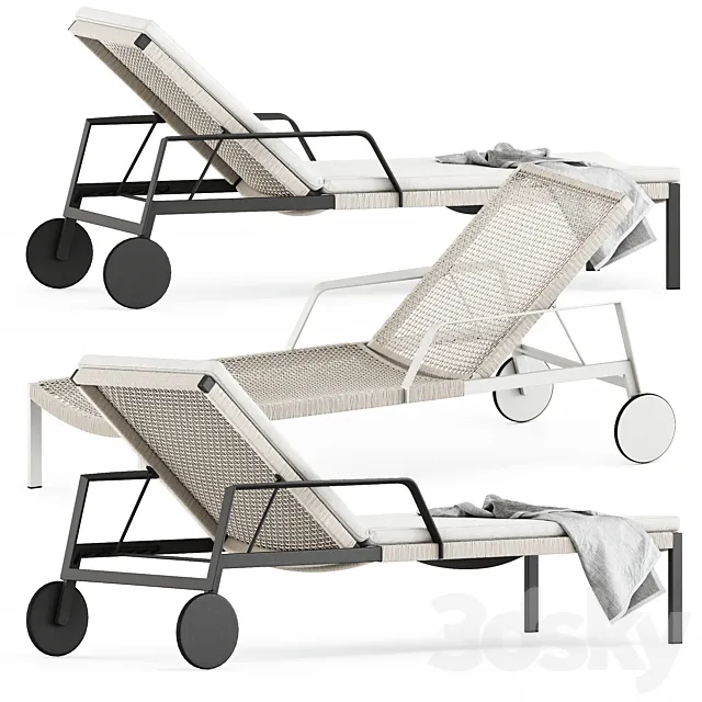 Nodi adjustable lounger by tribu 3ds Max