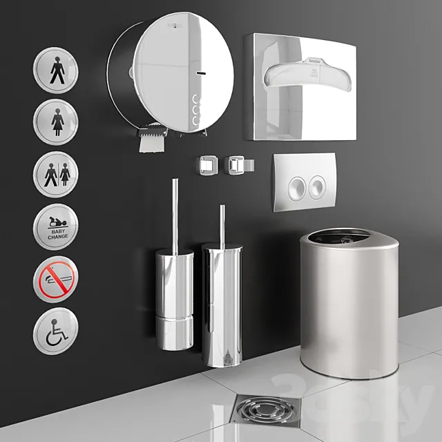 NOFER toiletSETgloss # 04 3ds Max