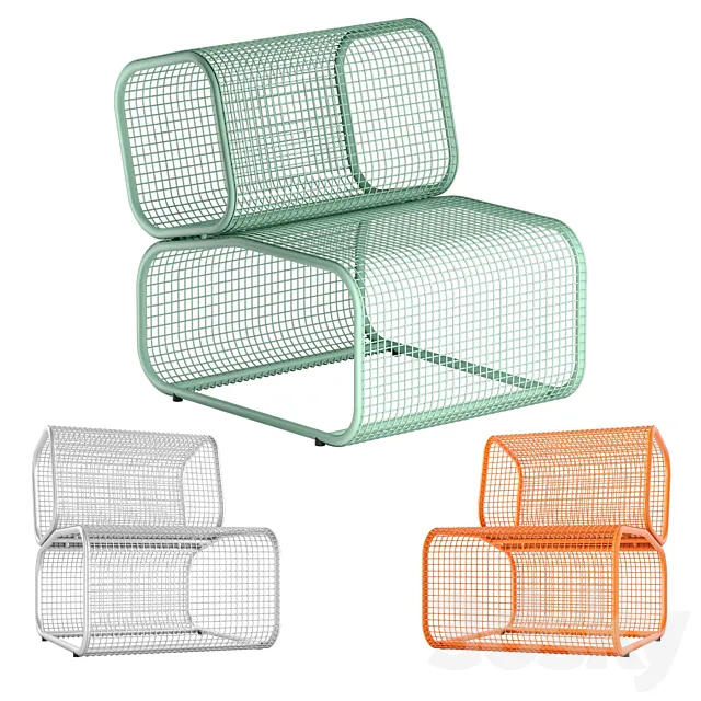 Nola Industrier Armchair CUSHY 3ds Max